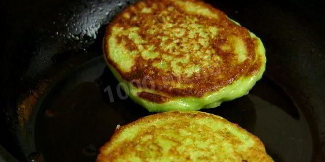 Рецепт кабачковых оладий с фаршем внутри