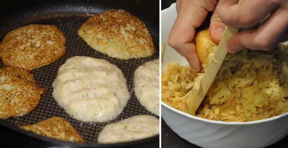 Рецепт кабачковые оладьи с фаршем внутри