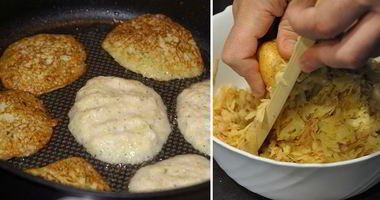 Рецепт Кабачковых оладий с картофелем