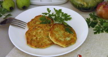 Рецепт Оладий из кабачков с творогом