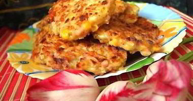 Рецепт Оладий из тыквы с колбасой