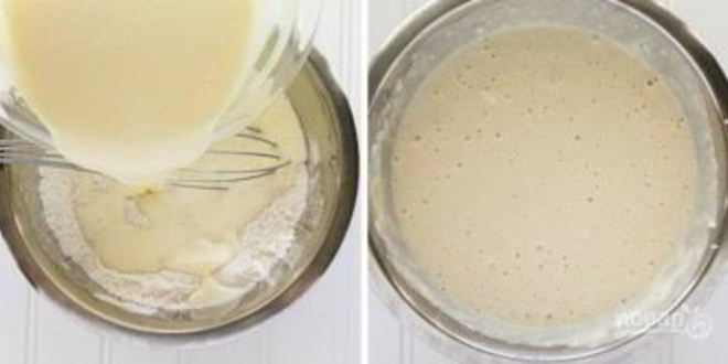 Рецепт оладий на молоке и сметане