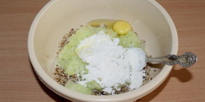 Рецепт оладий с кабачком и киноа