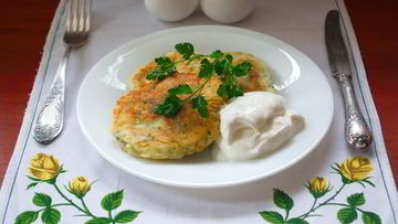 Рецепт Оладий с сыром и зеленью