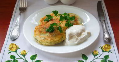 Рецепт Оладий с сыром и зеленью