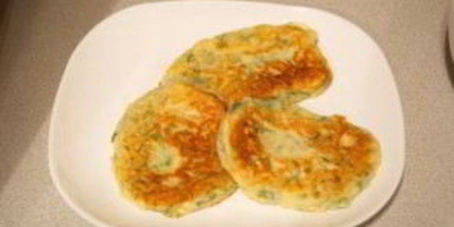 Рецепт оладий с сыром и зеленью