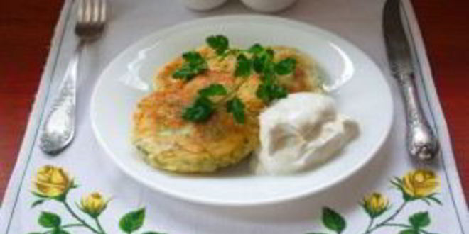 Рецепт оладий с сыром и зеленью