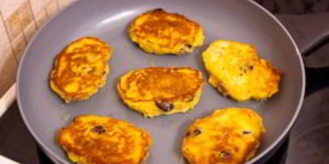 Рецепт оладий с тыквой и вяленой ягодой