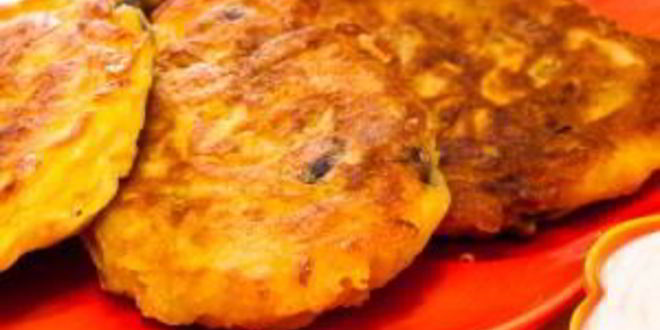 Рецепт оладий с тыквой и вяленой ягодой