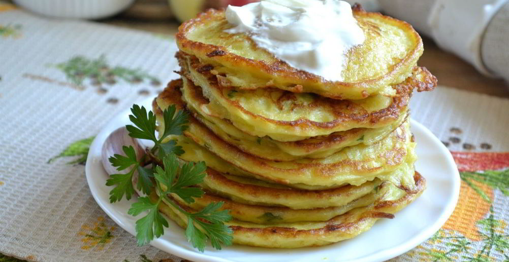 Рецепт оладьи из кабачков с творогом