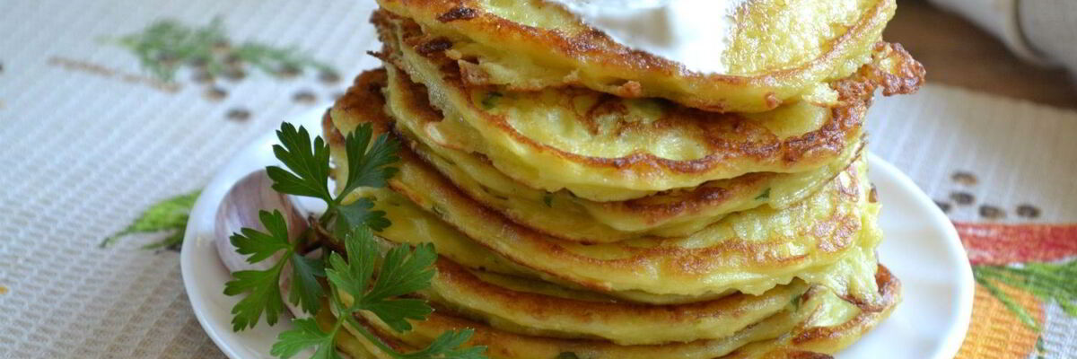 Рецепт Пышных оладий из кабачков