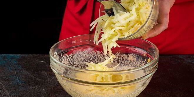 Рецепт рисова-яблочных оладьи