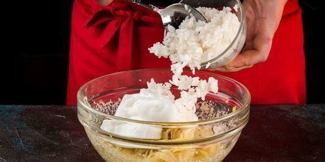 Рецепт рисова-яблочных оладьи