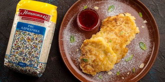 Рецепт рисова-яблочных оладьи