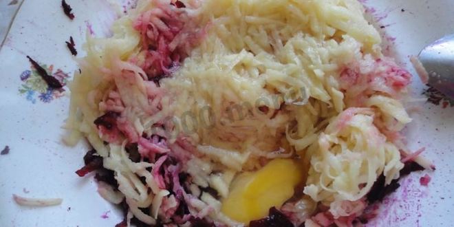 Рецепт свекольно-картофельных оладьи