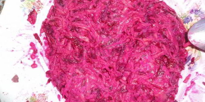 Рецепт свекольно-картофельных оладьи