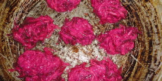 Рецепт свекольно-картофельных оладьи