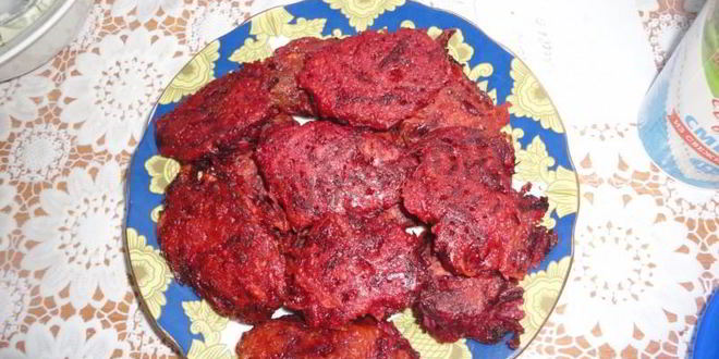 Рецепт свекольно-картофельных оладьи