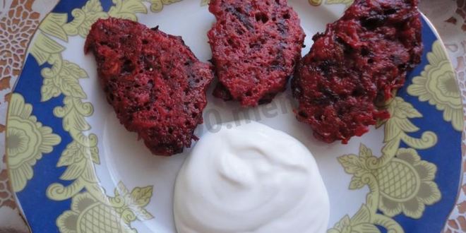 Рецепт свекольно-картофельных оладьи