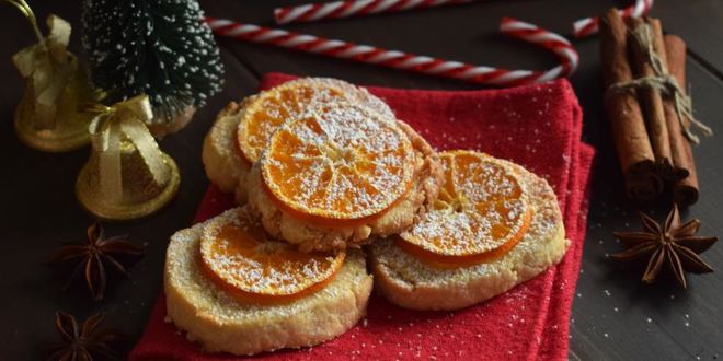 Рецепт миндального печенья с мандаринами