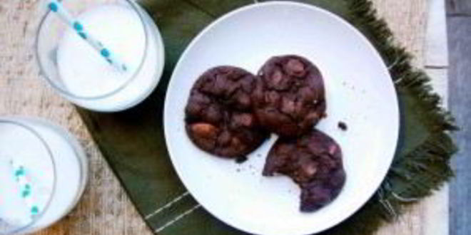 Рецепт печенья двойной шоколад с миндалем