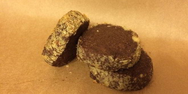 Рецепт шоколадна-лимонного печенье в ореховой панировке