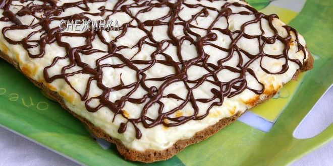 Рецепт перевернутого шоколадно-творожный пирог с вяленой клюквой