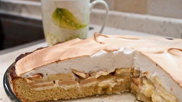 Рецепт Песочного творожно-яблочный пирог