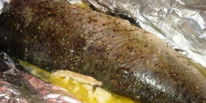 Рецепт пирога фирменного с рыбой и овощами