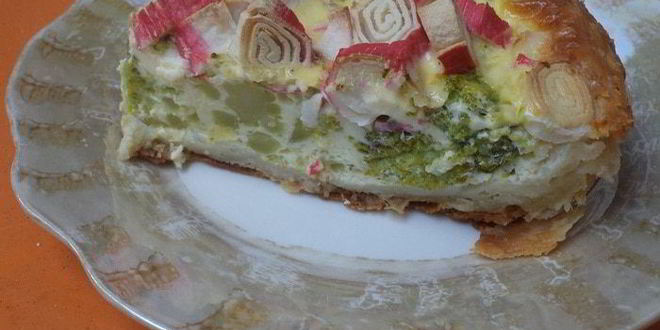 Рецепт пирога из слоеного теста с брокколи и крабовыми палочками