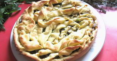 Рецепт Пирога из заварного теста с грибами
