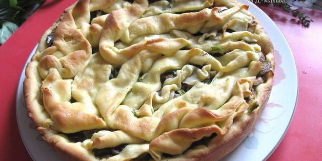 Рецепт пирога из заварного теста с грибами