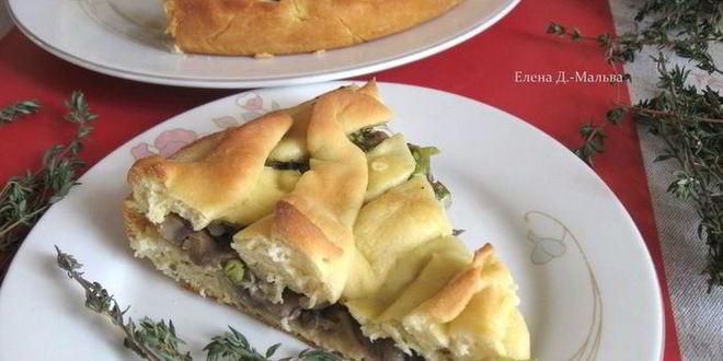 Рецепт пирога из заварного теста с грибами