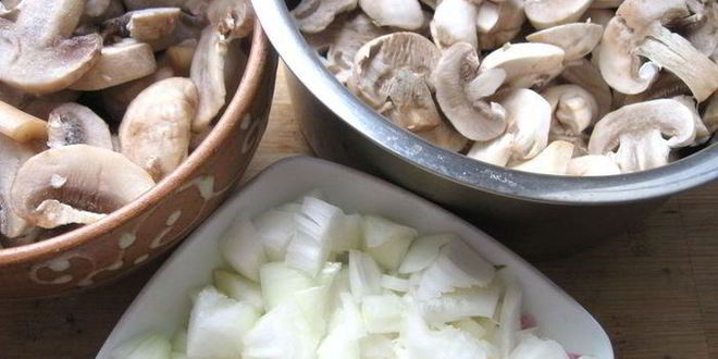 Рецепт пирога из заварного теста с грибами