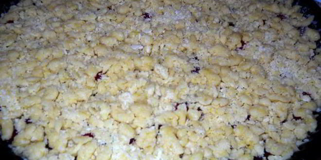 Рецепт пирога лимонного с клюквой