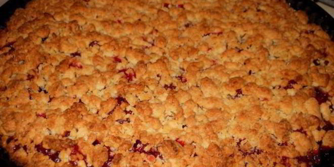 Рецепт пирога лимонного с клюквой