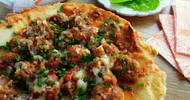 Рецепт Пирога с фрикадельками Фрикаделлер Маринара