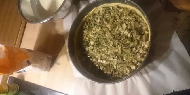 Рецепт пирога с курицей, грибами и луком