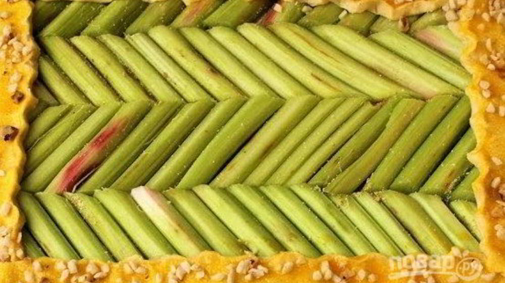 Как приготовить пирог с ревенем открытый