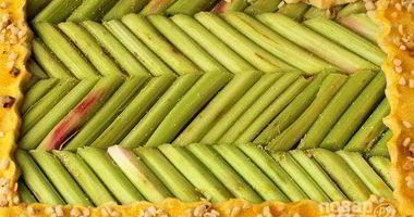 Рецепт Пирога с ревенем открытый