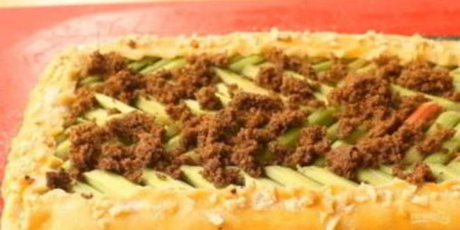 Рецепт пирога с ревенем открытый