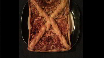 Рецепт Ромового пирога с яблоками и миндалем