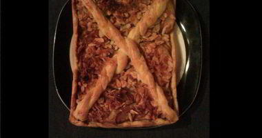 Рецепт Ромового пирога с яблоками и миндалем