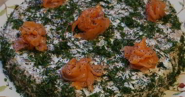 Рецепт Рыбного пирога на гречневых блинах