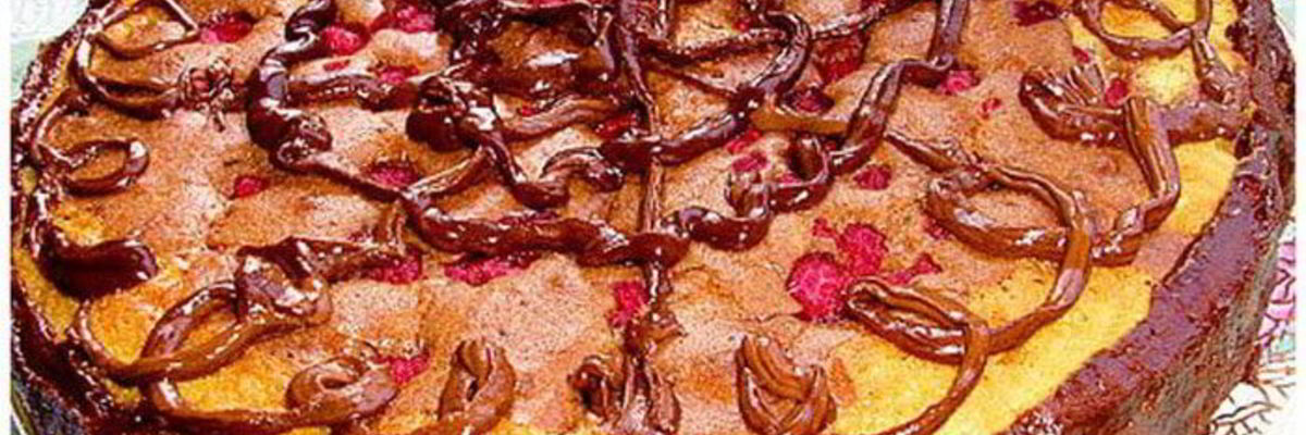 Рецепт Шоколадна-малинового пирог