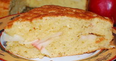 Рецепт Творожного пирога с яблочной прослойкой