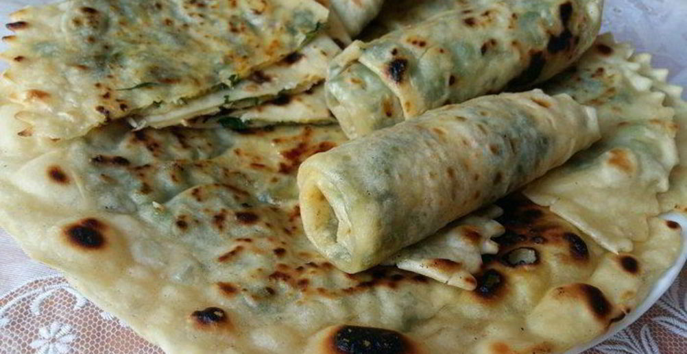 Рецепт мини-кутабов со свежей огородной зеленью