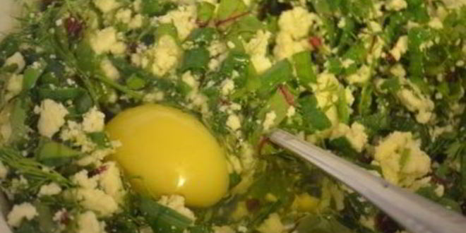 Рецепт мини-кутабов со свежей огородной зеленью