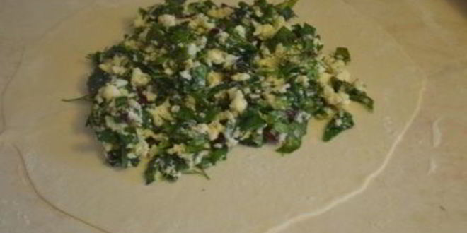 Рецепт мини-кутабов со свежей огородной зеленью