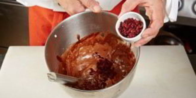 Рецепт брауни с клюквенным мороженым